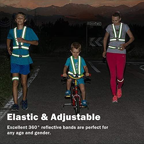 Reflective Vest, High Visibility Safety Vest Straps Reflective Gear for Night Running Walking Cycling for Men Women Kids - color: 2 Orange