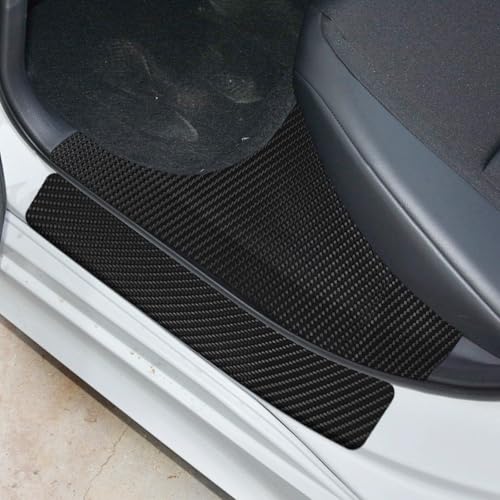 Bilisin 9PCS Car Door Sill Protector Compatible with Honda Civic 11th Gen 2022-2025,Carbon Fiber Leather Auto Trunk Door Sill Entry Guard Scratch Protector Accessories - size: for Civic 11th Gen 2022-2025