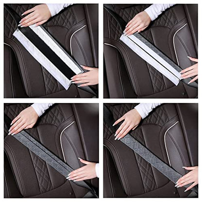 Seat Belt Cover Pad Car Accessories Car Seat Belt Pads Seatbelt Cushion Seatbelt Covers seat Belt Cover pad for Adults (2 Pack Black 15.5in)