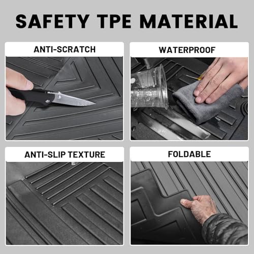 Vanseno Cargo Liner for Kia NIRO EV 2017-2022 Trunk Mat Cargo Mat All Weather TPE Rubber Protection Mat for 2017 2018 2019 2020 2021 2022 Kia NIRO EV Accessories - color: Fit 2017-2022 Kia NIRO EV