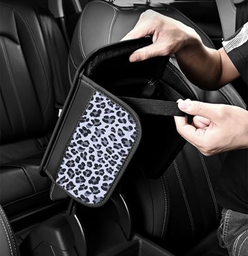Auto Center Console Pad PU Leather Car Armrest Seat Box Cover Protector Universal Fit (White Gray) - color: White Gray