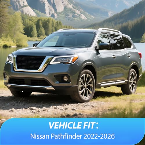 Nilight in Channel Rain Guards for Nissan Pathfinder 2022 2023 2024 2025 2026, Inside Window Visors, Low Profile Wind Deflectors for Rain & Fresh Air Ventilation, Smoke Tinted, 4PCS - size: Nissan Pathfinder 2022-2026
