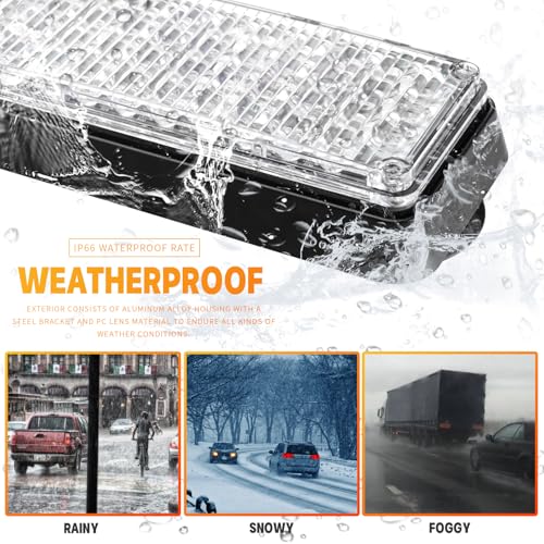 BooYu Red Magnetic Flashing Strobe Light/w Controller, Battery Operated Rechargeable LED Safety Lights, Mini Portable Emergency Warning Light Bar for Police Car, Fire Trucks Vehicles 2-Pcs - color: 2pcs Red/Red