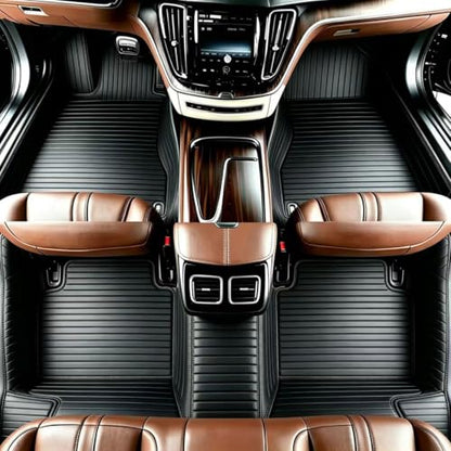 Personalized Floor Mats, Full Coverage Luxury Mats, Anti-Slip, Custom Fit for 99% of Sedans, Trucks, SUVs (Black Stripe) - color: Black Stripe