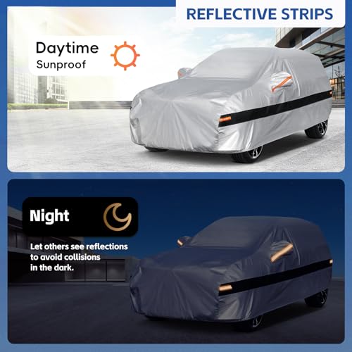 10 Layers SUV Car Cover Custom Fit for Mazda CX-5 CX5 CX-50 CX50 (2012-2024) Waterproof All Weather for Automobiles, Outdoor Full Cover Rain Sun UV Protection.Silver - size: Custom Fit for Mazda CX-50/CX-5