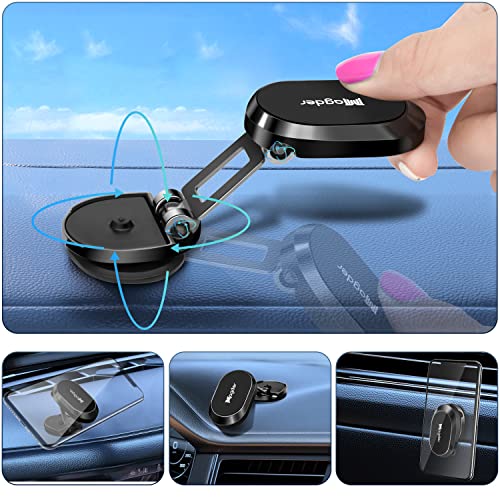 Car Dash Magnetic Phone Holder - Highly Adjustable, Universally Compatible, Works with All Cell Phones
