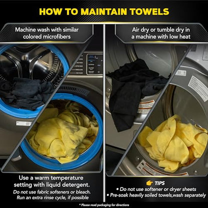 Meguiar's Supreme Shine Microfiber Towels for Cars, Ultra-Plush Car Microfiber Towel Set for Quickly Removing Product Without Leaving Swirls on Paint, Glass, Plastic, or Chrome - size: 6 Microfiber Towels