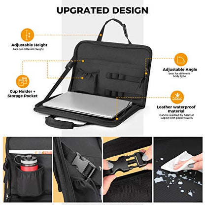 JOYTUTUS Steering Wheel Tray, Back Seat Headrest Tray for Eating Food and Drink, Work Table for Writing and Steering Wheel Laptop Desk, Car Organizer for Commuters, Travel, Family (16.54'' x 11.8'') - size: Medium