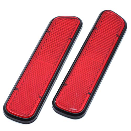 Car Reflective Sticker Stick-On Red Warning Safety Reflector Strips Pack of 2