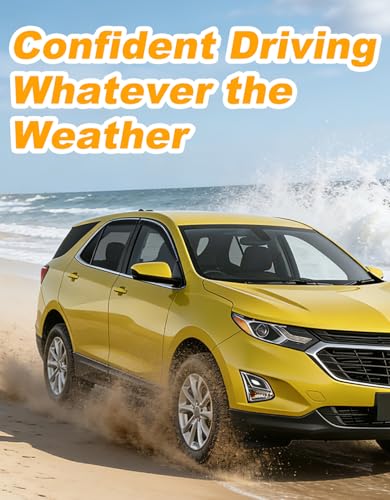 Low-Profile Window Rain Guard for Chevy (Chevrolet) Equinox 2018-2024 Rain Guards Side Window Visors Extra-Thick Vent Visor Window Deflectors Tape-on Vent Shades Car Accessories 4-pcs - size: Fit for 2018-2024 Chevy Equinox