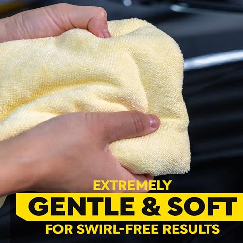 Meguiar's Supreme Shine Microfiber Towels for Cars, Absorbent Ultra-Plush Car Microfiber Towel Set for Effectively Removing Car Care Products Without Leaving Swirls, 3 Pack - size: 3 Microfiber Towels (Pack of 1)