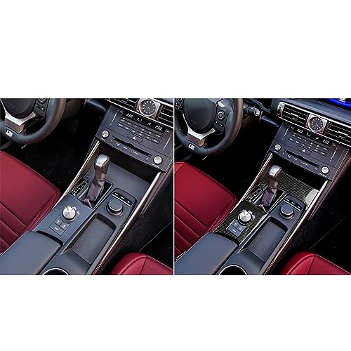 NVCNX Car Center Console Gear Shift Panel Cover Decal Compatible with Lexus IS250 2014 2015 / IS200t 2016 2017 / IS300 2016-2020 / IS350 2014-2020 Carbon Fiber Interior Trim Accessories Black - A - color: Gear Shift Panel - a