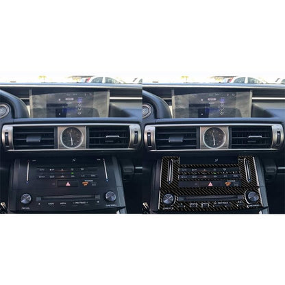 NVCNX Car Dashboard CD Panel Dash Cover Decal Compatible with Lexus IS250 2014 2015 / IS200t 2016 2017 / IS300 2016-2020 / IS350 2014-2020 Carbon Fiber Interior Trim Accessories Black - B - color: CD Panel - B