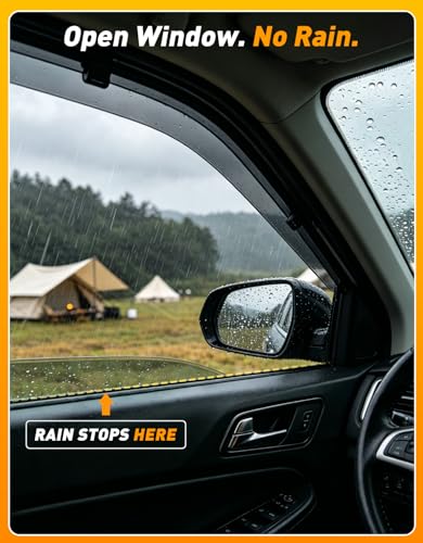 Extra-Thick Window Rain Guard for Toyota Tacoma Double Cab 2016-2023 Rain Guards Tape-on Side Truck Window Visors Full-Size Vent Visor Window Deflectors Vent Shades Car Accessories - size: Fit for 2016-2023 Toyota Tacoma