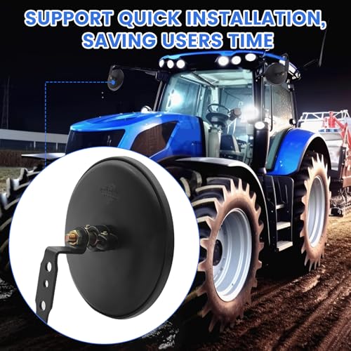 Convex Mirror for Truck with Bracket, Truck Blind Spot Mirrors Universal 360° Adjustable Round Spot Mirrors for Trucks Off-road Replacement (1Pcs, 6.7inch)