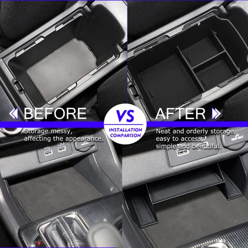 2024 2025 2026 Civic Center Console Organizer Tray for 2023 2022 Honda Civic 11th Gen Sedan Hatchback LX EX Sport 2022 Accessories Civic 2023 Central Console Organizer Insert Tray(2pcs) - style: Civic console big-2pcs
