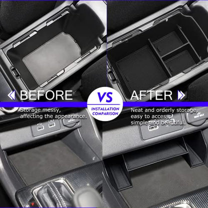 2024 2025 2026 Civic Center Console Organizer Tray for 2023 2022 Honda Civic 11th Gen Sedan Hatchback LX EX Sport 2022 Accessories Civic 2023 Central Console Organizer Insert Tray(2pcs) - style: Civic console big-2pcs