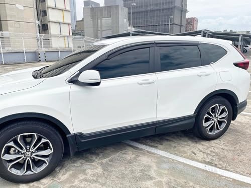 2017-2022 Tape-On Rain Guards for Honda CR-V Side Window Deflector Visors LX EX EX-L Touring 3D Wavy JDM Style CRV Vent Shades 2018 2019 2020 2021 - size: For Honda CR-V 2017-2022