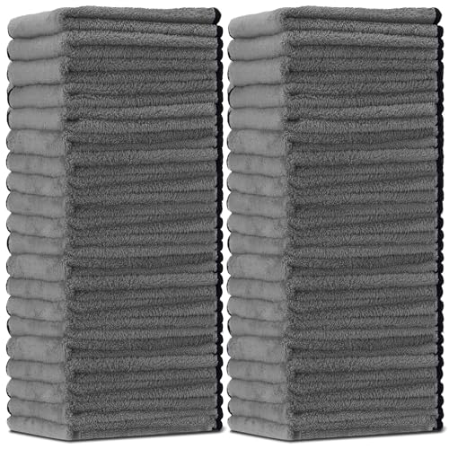 Tallew 40 Pcs Microfiber Towels:16"x16" Microfiber Drying Towels Bulk Micro Fiber Car Cleaning Cloth for Cars Drying Washing Polishing Office Windows Cleaning Household Supplies (Gray) - color: Gray