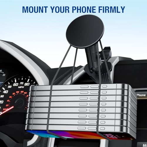 Surfcabin CNC Vent Phone Holder, Magnetic Air Vent Phone Holder Cradles Mount Compatible with F150 2015-2020 & Super Duty F250 F350 F450 2017-2021, Full Metal Bracket for Most CellPhones - style: Compatible with F150 2015-2020 with Metal Arm