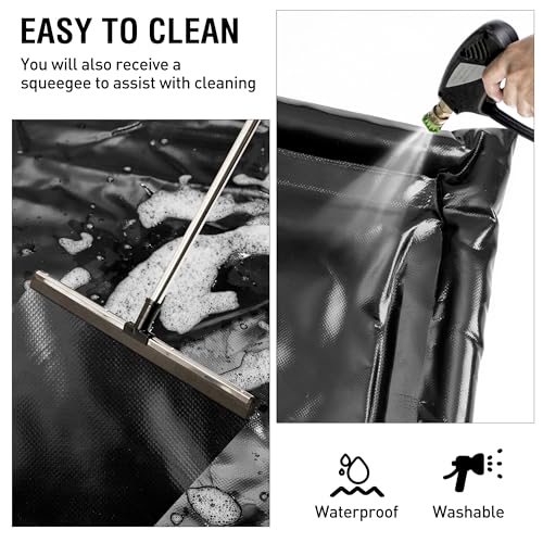 Huatean Home Garage Floor Mat, (7'9" x 18") Under Car Waterproof Containment Mats, Oil Mat for Garage Covering, Garages Floor Mats for Under Car, Keeps Dry and Clean - size: 7'11" x 18'1" (Rectangular)