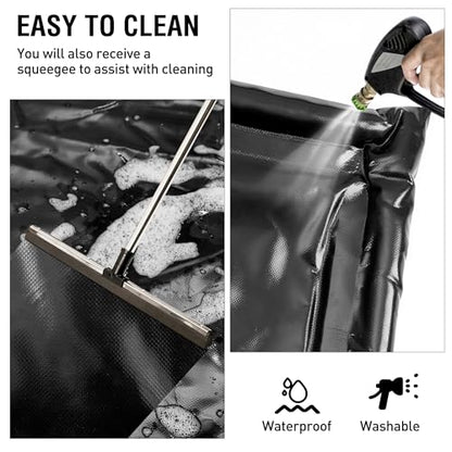 Huatean Home Garage Floor Mat, (7'9" x 18") Under Car Waterproof Containment Mats, Oil Mat for Garage Covering, Garages Floor Mats for Under Car, Keeps Dry and Clean - size: 7'11" x 18'1" (Rectangular)