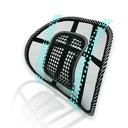 Big Ant Lumbar Support, Car Mesh Back Support with Massage Beads Ergonomic Designed for Comfort and Lower Back Pain Relief - Lumbar Back Support Cushion for Car Seat, Office Chair,Wheelchair