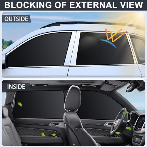 ZATOOTO Car Window Shades - 4 Pack Car Window Covers Premium UV Blocking, Side Window Curtains Full Blackout for Privacy, Breastfeeding, Napping, Camping, and Travel, Universal Fit for Most Vehicles - color: Blackout 4pcs