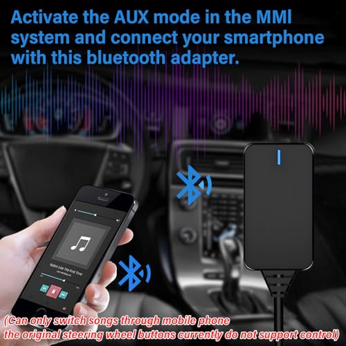 Bluetooth 5.0 Adapter Audio Receiver for Audi,AMI MMI Bluetooth Car Kits Music Interface Cable,Wireless Audio Music Interface Cable Adapter for MMI 2G 3G 3G+ System VW Audi A5 8T A6 4F A8 4E - size: 2G/3G/3G+