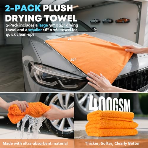VCANENERGY Car Cleaning kit, Car Interior Detailing kit with 10000pa Car Vacuum Cleaner, Wheel Brush, Windshield Cleaner Tool, Microfiber Towel, Wash Mitt, Interior and Exterior Car Wash kit with Bag - size: 17 PCS