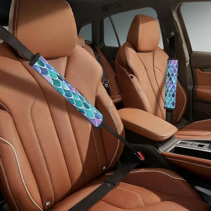 Mermaid 2 PCS Car Seat Belt Pad Cover for Adults, Suitable for Car Seat Belt Backpack Shoulder Bag - color: Mermaid