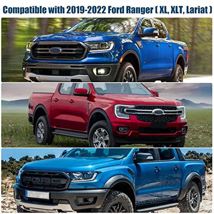 6 Layers Windshield Sun Shades Compatible with 2019-2024 Ford Ranger XL/XLT/Lariat, Foldable Car Sunshade with Storage Bag, Heat Reflective & UV Protection - size: 2019-2024 Ford Ranger