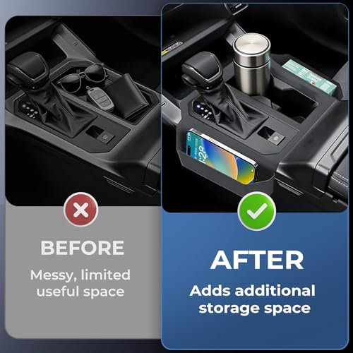 Center Console Organizer Tray Storage Box for Toyota RAV4 2026, Interior Accessories for 2026 RAV 4, Black - style: Fits for Toyota RAV4, E