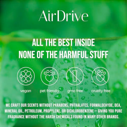 Car Air Freshener Skyfall – Floral Aroma Diffuser, Long-Lasting Lavender & Vanilla Hanging Oil Diffuser with Wooden Cap, Non-Toxic Rearview Mirror Accessory, Made in USA