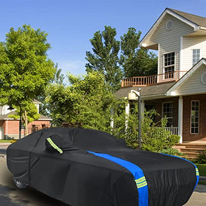 Avecrew Dodge Challenger Car Cover Waterproof All Weather for Automobiles, Outdoor Full Exterior Covers Fit 2008-2026 Dodge Challenger with Windproof Strap and Driver Door Zipper - size: Fit Dodge Challenger