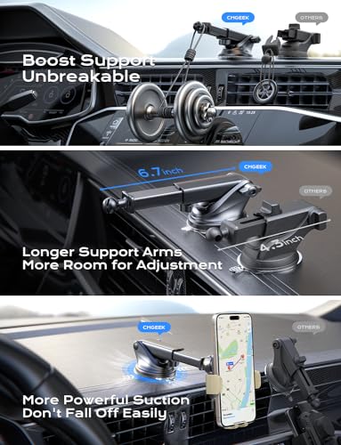 CHGeek Wireless Car Charger, 15W Fast Charging Auto Clamping Car Charger Phone Mount Phone Holder fit for iPhone 15 14 13 12 11 Pro Max Xs, Samsung Galaxy S24 Ultra S23 S22 S21, S20, S10+, Khaki - color: Khaki