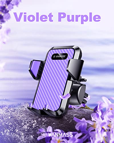 VANMASS【85+LBS Strongest Suction & Military-Grade Ultimate Car Phone Mount【Patent & Safety Certs】 Cell Holder Truck for Dash Windshield Vent for iPhone 17 Pro Max Automobile Accessory Kits,Purple - color: Purple