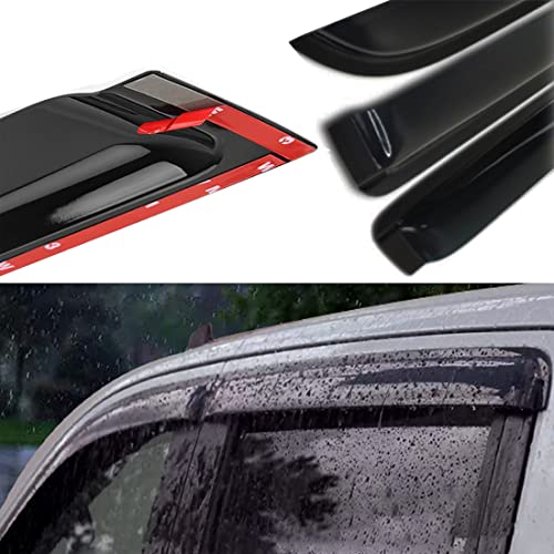 Side Window Visors rain Guards Vent Guard Shade for 07-13 Chevy Silverado & GMC Sierra 1500, 07-14 Silverado & Sierra 2500HD 3500HD Crew Cab Pickup Wind Deflectors Smoke, 4pcs - size: Compatible with Silverado/Sierra Crew Cab 2007-14