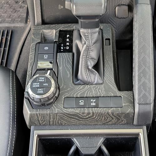 Shift Panel Cover For Toyota 4Runner 2025 2026 Up Interior Accessories Center Console Dashboard Cover Frame Decor Trim - color: Black Wood, size: 2025 Up 4R- Shift Panel Cover