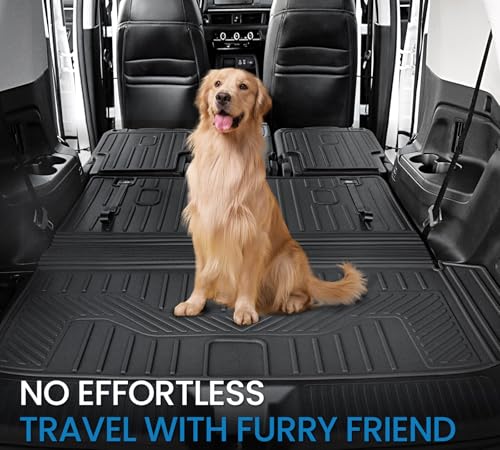 Cargo Mat for Honda Pilot 2026 2025 2024 2023, All Weather TPE Trunk Mat with Backrest Mat Left Storage Tray Mat Car Accessories for Pilot (Cargo Mat with Backrest Mats) - style: Cargo Mat with Backrest Mats