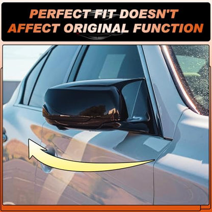 ACLONG Glossy Black Mirror Cover Caps Rearview Side Mirror Covers Fit for Infiniti Q50 2014-2022 Infiniti Q60 2017-2022 Left Driver Side Right Passenger Side-2 PCS - size: Fit for Infiniti Q50 2014-2022-Glossy Black