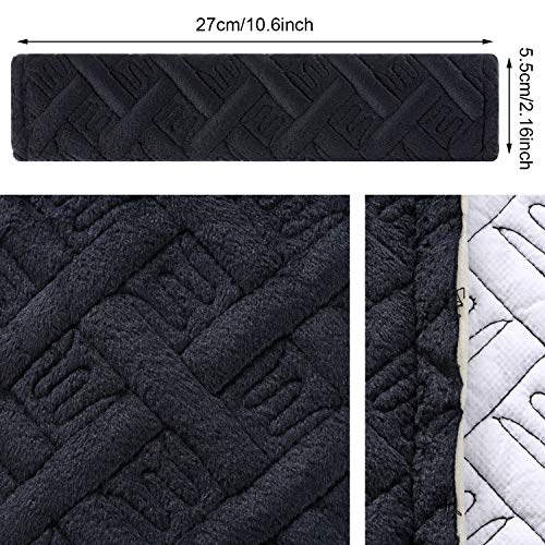 Tatuo 4 Pack Soft Car Seat Belt Cushion Seat Belt Cover Pad Pads Shoulder Black Seatbelt Cushion Comfortable Auto Strap Compatible with All Cars and Backpack,10.6 Inch