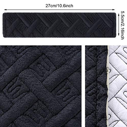 Tatuo 4 Pack Soft Car Seat Belt Cushion Seat Belt Cover Pad Pads Shoulder Black Seatbelt Cushion Comfortable Auto Strap Compatible with All Cars and Backpack,10.6 Inch