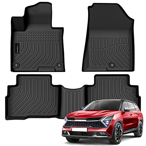 Auxko All Weather Floor Mats Fit for Kia Sportage Hybrid 2023 2024 2025 2026 TPE Rubber Liners Accessories All Season Guard Odorless Floor Mats - size: sportage hybrid|2023-2026|floor mats
