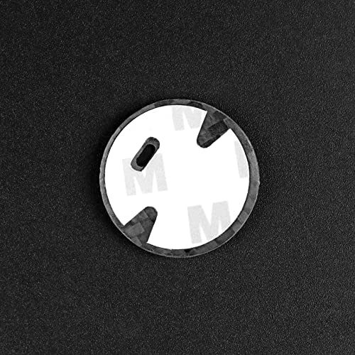 AIRSPEED Carbon Fiber Car Engine Start Button Cover Center Console Push-Button Sticker Interior Trim for Lexus is(2006-2012), ES(2006-2012), LX(2007-2015), Black (with Hole) - color: Black With Hole