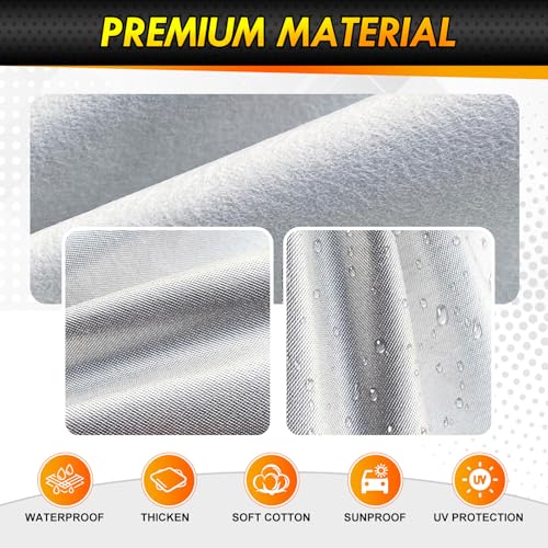 Car Cover Custom Fit for Jeep Wrangler 4 Door 2006-2025 JL JK, 6 Layer Heavy Duty Waterproof All Weather Car Tarp Outdoor Protection with Cotton Lining - size: jeep wrangler 4 door jl jk car cover