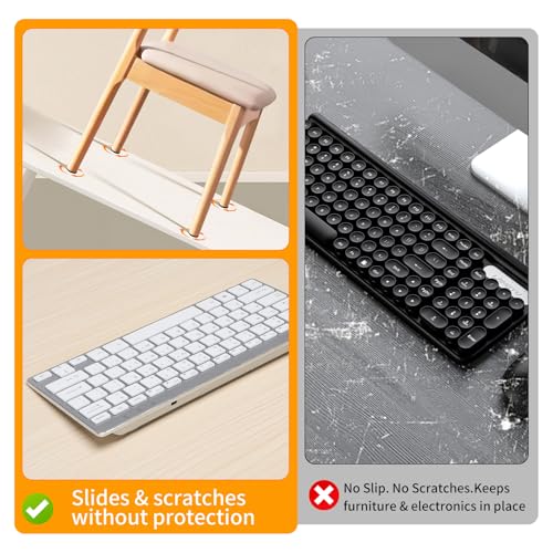 CHUNZEXI Non Slip Furniture Pads, Self Adhesive Rubber Pads with Anti Skid Stickers, Cuttable Rubber Sheet for Furniture and Appliances (4” × 40”) - size: 4x40 Inch 1 Rectangular