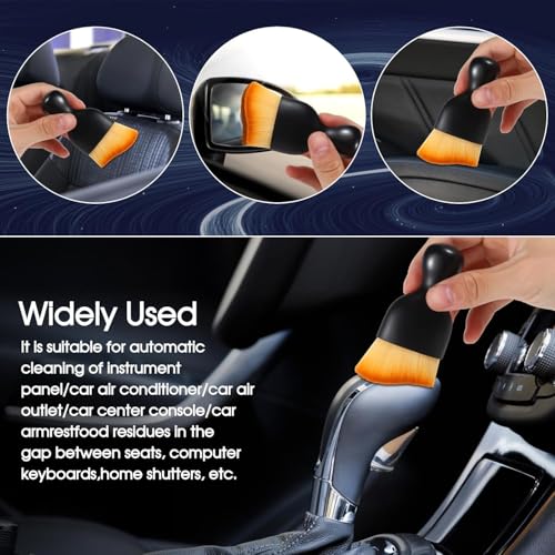 10pcs Car Windshield Cleaning Tool, Windshield Cleaner with 5 Washable and Reusable Microfiber Pads and Extendable Handle, for Auto Glass Wiper (Bule（10pcs）) - size: Bule（10pcs）