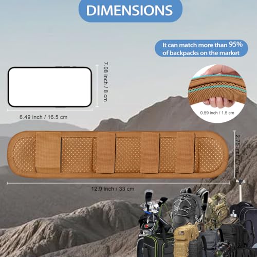 ZINMARK 2Pcs Ultra-Thick Shoulder Pad Cushions for Laptop Bags,Messenger Bags,Briefcases,Luggage, Tool Bags,Travel Bags etc - color: Khaki