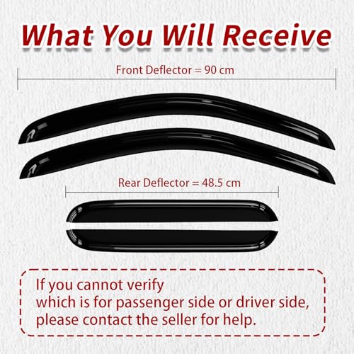 4PC Rain Guards for 2007-2013 Chevy Silverado GMC Sierra 1500 Window Visors for 07-14 2500HD 3500HD Extended Cab Only Deflectors Sun Shades Vent Tape On Out Channel - size: 07-13 Chevy Silverado GMC Sierra